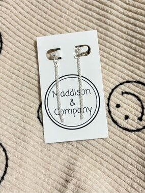 Silver Chain Drop Earrings